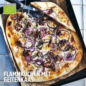 Recept: Flammkuchen met geitenkaas