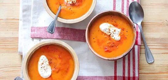 Recept: Pompoensoep met rode paprika