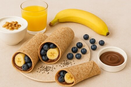 Recept: Vegan chocolade-banaan ontbijtwraps