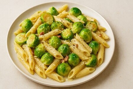 Recept: Romige spruitjes-pasta