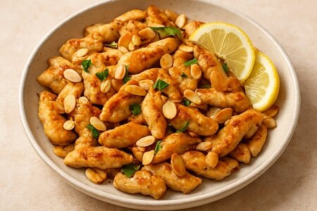 Recept: Kip met citroen & geroosterde amandelen