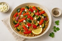 Recept: Parelgerst met geroosterde groenten