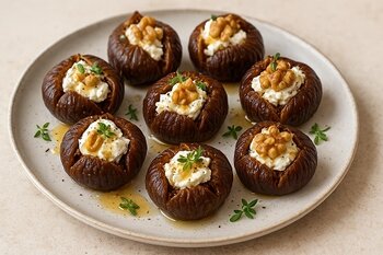 Recept: Gedroogde vijgen met geitenkaas en honing