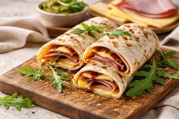 Recept: Wrap met appelstroop, kaas & ham